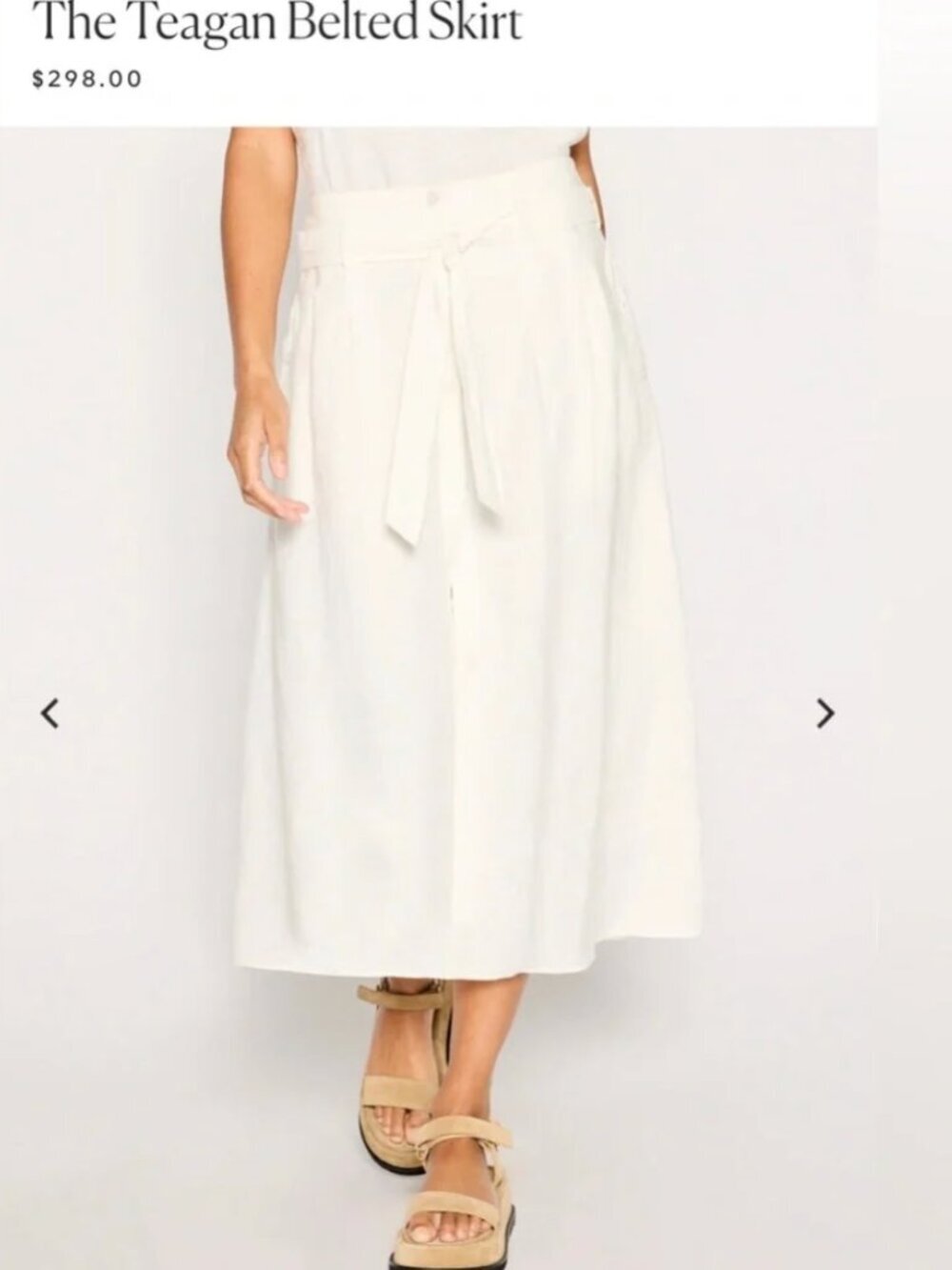 Brochu Walker Teagan Belted Midi Skirt (XS)